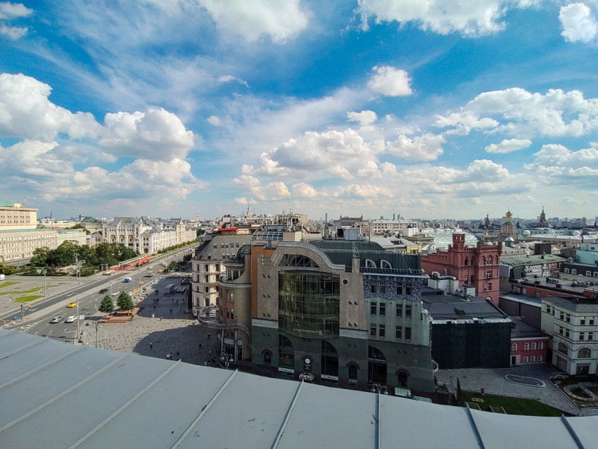 Обзор центральной части Москвы с высоты